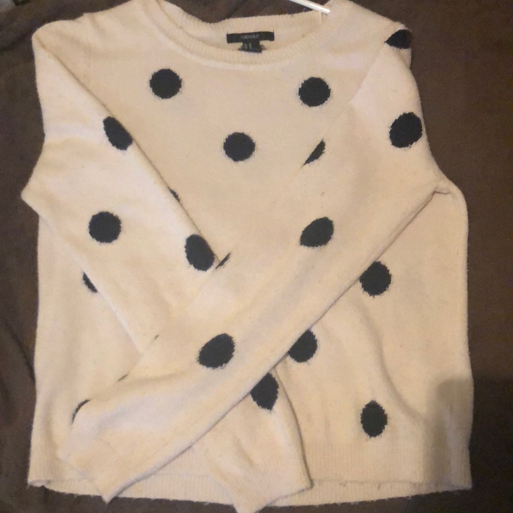 Forever21 Black and white Polka Dot sweater